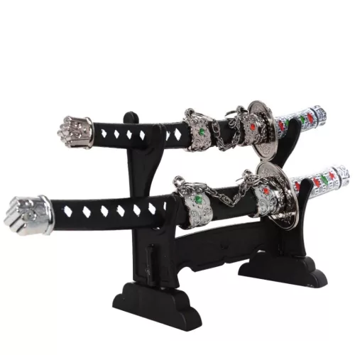 Cuțit decorativ pentru scrisori Mayer Chess SW-201, plastic și metal, înălțime 9 cm, lățime 9,5 cm, stil minimalist