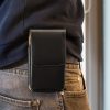 Husa Universala telefon, Piele ecologica, Negru, 20314.3