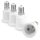 Set 4 Adaptoare dulie de la E14 la E27, Kwmobile, Alb, Plastic, 20824