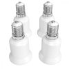 Set 4 Adaptoare dulie de la E14 la E27, Kwmobile, Alb, Plastic, 20824