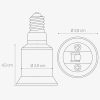 Set 4 Adaptoare dulie de la E14 la E27, Kwmobile, Alb, Plastic, 20824