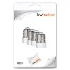 Set 4 Adaptoare dulie de la E27 la E14, Kwmobile, Alb, Plastic, 20910