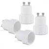 Set 4 Adaptoare dulie de la GU10 la E14, Kwmobile, Alb, Plastic, 27507