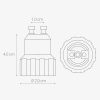 Set 4 Adaptoare dulie de la GU10 la E14, Kwmobile, Alb, Plastic, 27507
