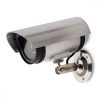 Camera de supraveghere falsa cu lumini LED si simulare cablu, Kwmobile, Argintiu, Plastic, 31072