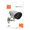 Camera de supraveghere falsa cu lumini LED si simulare cablu, Kwmobile, Argintiu, Plastic, 31072