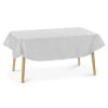 Fata de masa ovala cu ornament Jemidi, 160 x 220 cm, Alb, Poliester, 55264.02.27