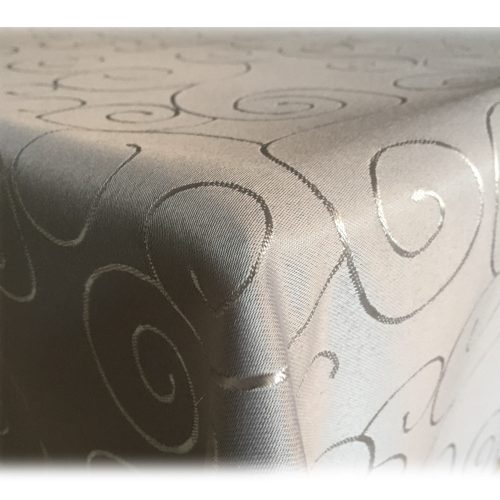 Fata de masa cu ornament Jemidi, 135 x 180 cm, Maro, Poliester, 55264.25.09