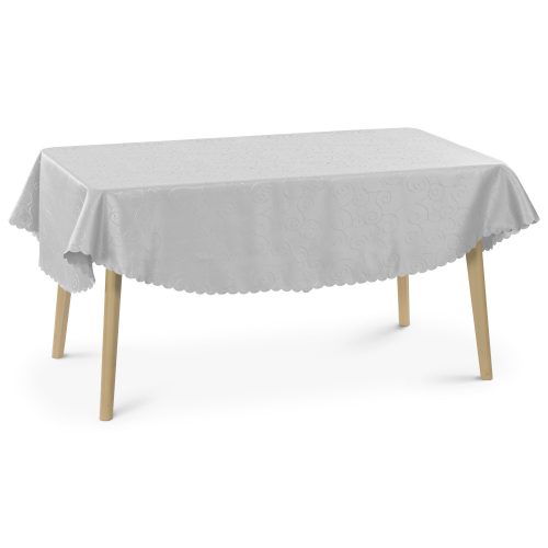 Fata de masa ovala cu ornament Jemidi, 160 x 220 cm, Maro, Poliester, 55264.25.27