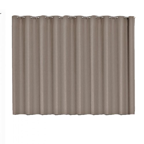 Perdea opaca cu inele Jemidi, 300 x 245 cm, Maro, Poliester, 55275.24.02