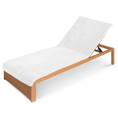 Prosop pentru sezlong Jemidi, 75 x 200 cm, Alb, Bumbac / Poliester, 54941.02