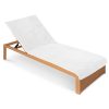 Prosop pentru sezlong Jemidi, 75 x 200 cm, Alb, Bumbac / Poliester, 54941.02