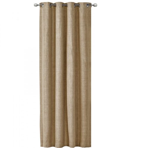 Perdea Elfie Opac cu inele Jemidi, 140 x 245 cm, Maro, Poliester, 55279.34.01