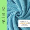 Prosop pentru sezlong Jemidi, 75 x 200 cm, Turcoaz, Bumbac organic, 54941.37