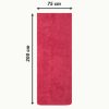 Prosop pentru sezlong Jemidi, 75 x 200 cm, Rosu, Bumbac organic, 54889.09