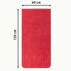 Husa pentru scaun Jemidi, 60 x 130 cm, Rosu, Bumbac organic, 54895.09