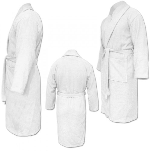 Halat de baie unisex Homelevel, S, Alb, Bumbac organic, 54845.02.1