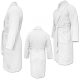 Halat de baie unisex Homelevel, M, Alb, Bumbac organic, 54845.02.2