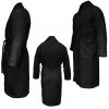 Halat de baie unisex Homelevel, M, Negru, Bumbac organic, 54845.01.2