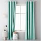 Draperie opaca cu inele Jemidi, 140 x 250 cm, Verde, Poliester, 55309.03