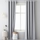 Draperie opaca cu inele Jemidi, 140 x 250 cm, g, Poliester, 55309.04
