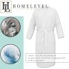Halat de baie Waffle Pique unisex Homelevel, S, Alb, Bumbac organic, 54916.02.1