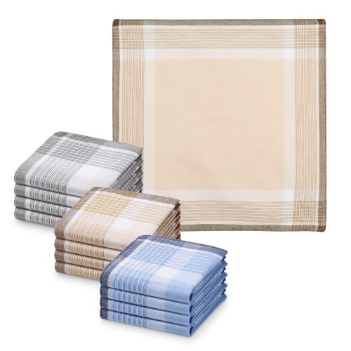 Set 12 Batiste de panza Jemidi, 40 x 40 cm, Multicolor, Bumbac, 55059.08