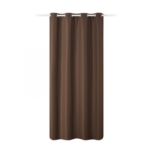 Perdea opaca Stella cu inele Jemidi, 140 x 245 cm, Maro, Poliester, 55283.18.01