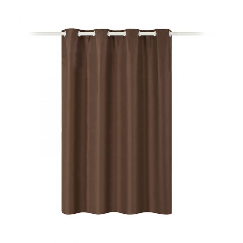 Perdea opaca Stella cu inele Jemidi, 140 x 175 cm, Maro, Poliester, 55283.18.02