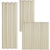 Perdea opaca Stella cu inele Jemidi, 140 x 175 cm, Crem, Poliester, 55283.16.02