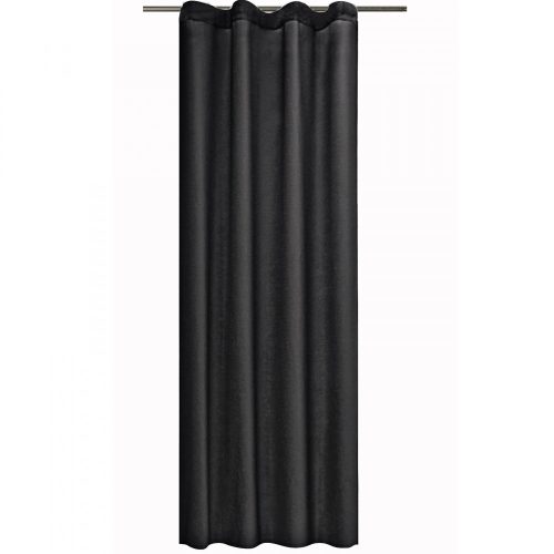 Perdea opaca Stella cu rejansa Jemidi, 140 x 245 cm, Negru, Poliester, 55283.01.03