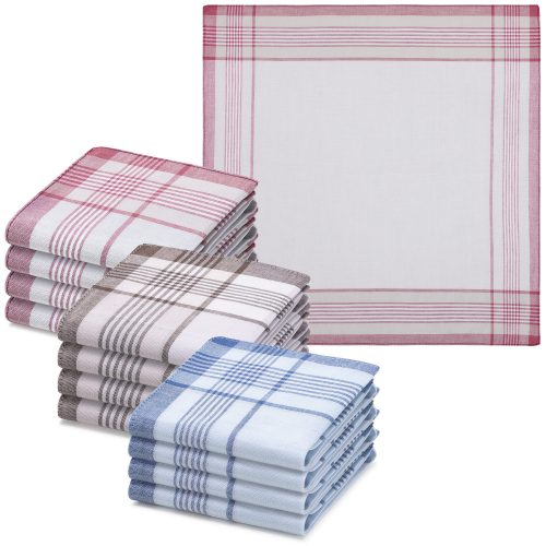 Set 12 Batiste de panza Jemidi, 40 x 40 cm, Multicolor, Bumbac, 55059.12