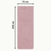Prosop pentru sezlong Jemidi, 75 x 200 cm, Roz, Bumbac organic, 54889.10