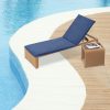 Prosop pentru sezlong Jemidi, 75 x 200 cm, Albastru, Bumbac organic, 54889.04