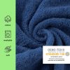 Prosop pentru sezlong Jemidi, 75 x 200 cm, Albastru, Bumbac organic, 54889.04