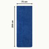 Prosop pentru sezlong Jemidi, 75 x 200 cm, Albastru, Bumbac organic, 54889.04