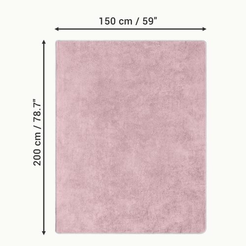 Prosop de plaja Homelevel, 150 x 200 cm, Roz, Bumbac organic, 54896.33