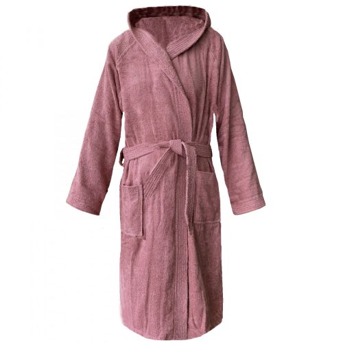 Halat de baie din tesatura Homelevel, 4XL, Roz, Bumbac organic, 54856.08.34