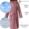 Halat de baie din tesatura Homelevel, 4XL, Roz, Bumbac organic, 54856.08.34