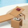 Perna pentru sezlong Jemidi, 30 x 20 cm, Bordo, Poliester / Bumbac, 55157.13