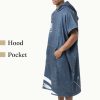 Poncho de baie unisex Homelevel, Universal, Albastru, Bumbac / Poliester, 54936.04