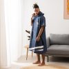 Poncho de baie unisex Homelevel, Universal, Albastru, Bumbac / Poliester, 54936.04