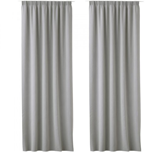 Set 2 Draperii Lola cu rejansa Jemidi, 140 x 250 cm, Gri, Poliester, 55308.25.02