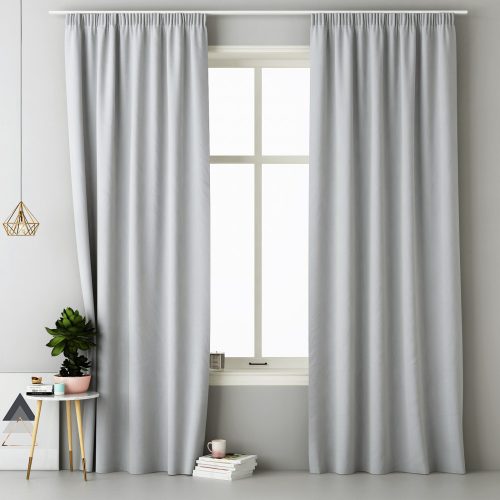 Set 2 Draperii Lola cu rejansa Jemidi, 140 x 250 cm, Gri, Poliester, 55308.25.02