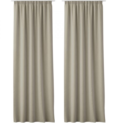 Set 2 Draperii Lola cu rejansa Jemidi, 140 x 250 cm, Bej, Poliester, 55308.11.02