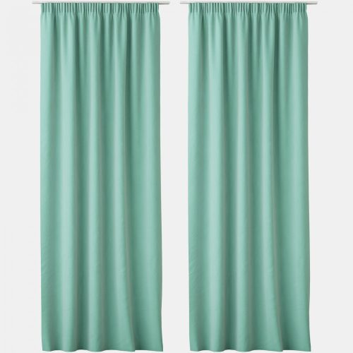 Set 2 Perdele Lola cu rejansa Jemidi, 140 x 250 cm, Verde, Poliester, 55308.79.02