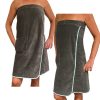 Halat de sauna pentru femei Homelevel, Universal, Gri, Bumbac organic, 54987.73