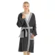 Halat de baie pentru copii Homelevel, 176, Gri, Bumbac organic, 54864.22.41