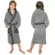 Halat de baie pentru copii Homelevel, 176, Gri, Bumbac organic, 54864.25.41