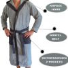 Halat de baie din tesatura Homelevel, 6XL, Gri, Bumbac organic, 54856.25.36